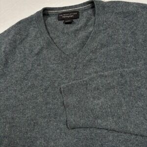 The Men's Store Bloomingdale's Sweater Mens‎ XXL Gray 100% Cashmere V-Neck Knit